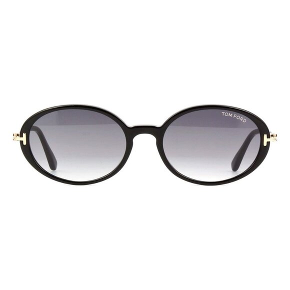New TOM FORD Raquel-02 Black Round FT0922/S 01B Sunglasses Women - Picture 2 of 5